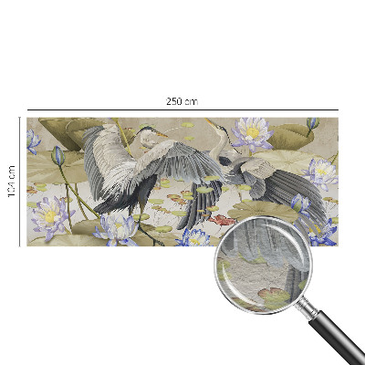 Premium photo wallpaper Birds and Lilies