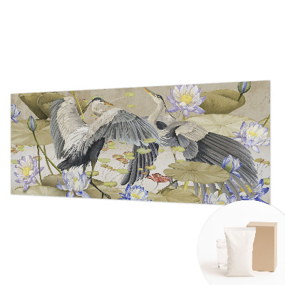 Premium photo wallpaper Birds and Lilies