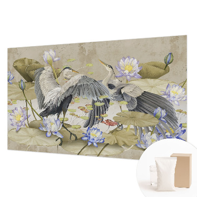 Premium photo wallpaper Birds and Lilies