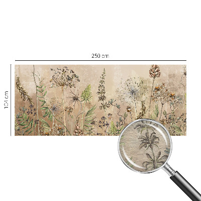 Non-woven wall mural Rustic flowers