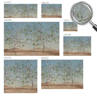 Wall mural Birds in the trees