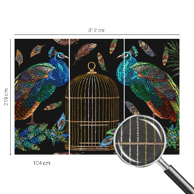 Large wall mural wallpaper Peacock image