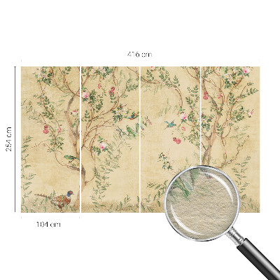 Bedroom wall mural wallpaper Floral accents