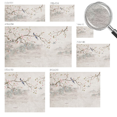 Large wallpaper mural Oriental landscape