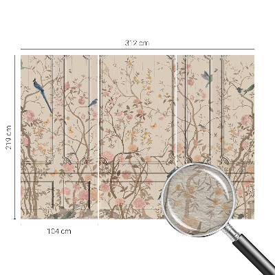 Large wall mural wallpaper Birds and flowers