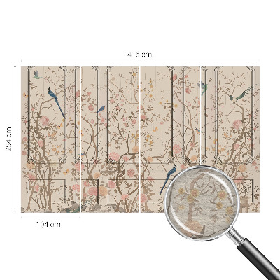 Large wall mural wallpaper Birds and flowers