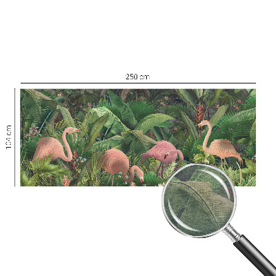Wallpaper mural for living room Pink flamingos