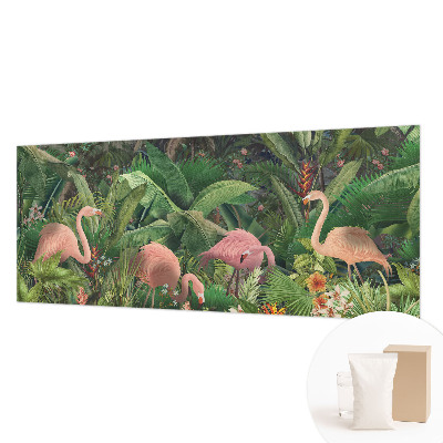 Wallpaper mural for living room Pink flamingos