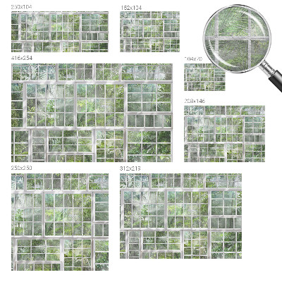 Custom size wall mural Green forest