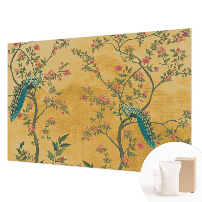 Modern wall mural for bedroom Peacock trees