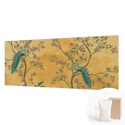 Modern wall mural for bedroom Peacock trees