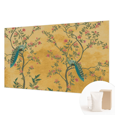 Modern wall mural for bedroom Peacock trees