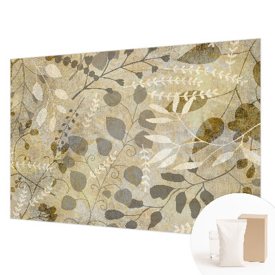 Modern wall mural for living room Twig leaves