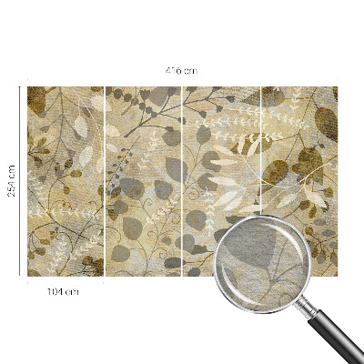 Modern wall mural for living room Twig leaves