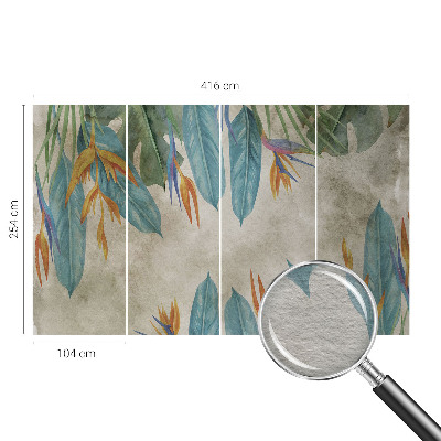 High quality wall mural wallpaper Tropical flowers
