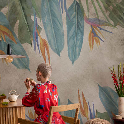 High quality wall mural wallpaper Tropical flowers