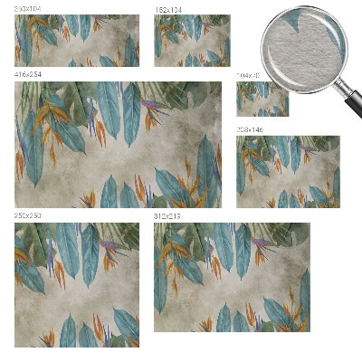 High quality wall mural wallpaper Tropical flowers