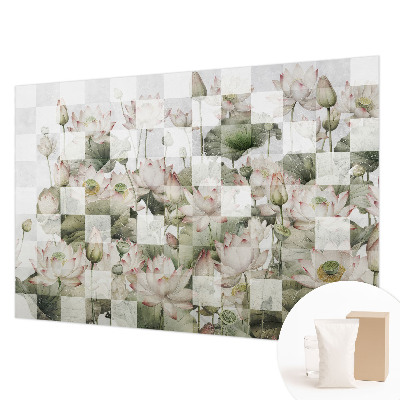 Wallpaper mural for living room Lotus patterns