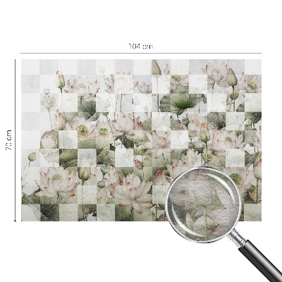 Wallpaper mural for living room Lotus patterns