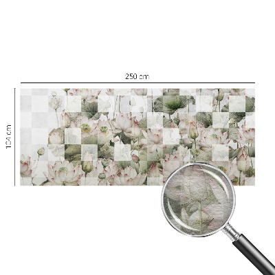 Wallpaper mural for living room Lotus patterns