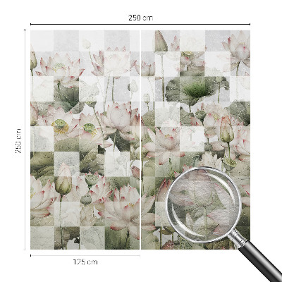 Wallpaper mural for living room Lotus patterns