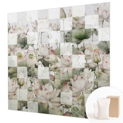 Wallpaper mural for living room Lotus patterns