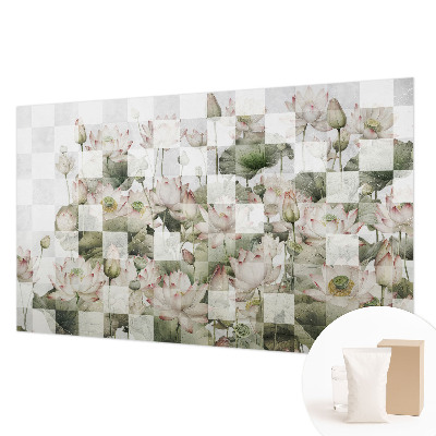 Wallpaper mural for living room Lotus patterns