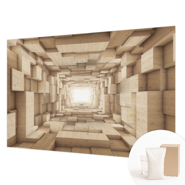 Large wallpaper mural Wooden tunnel