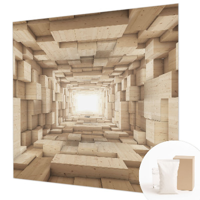 Large wallpaper mural Wooden tunnel