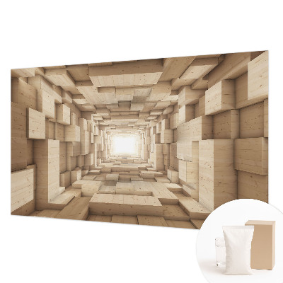 Large wallpaper mural Wooden tunnel