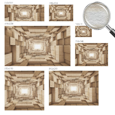 Large wallpaper mural Wooden tunnel