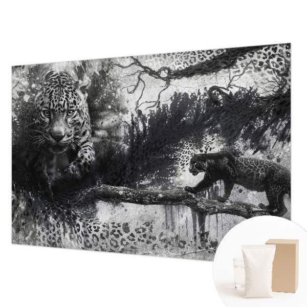 Large wall mural Abstract leopards