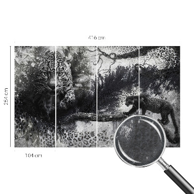 Large wall mural Abstract leopards