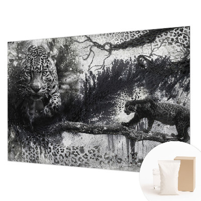 Large wall mural Abstract leopards
