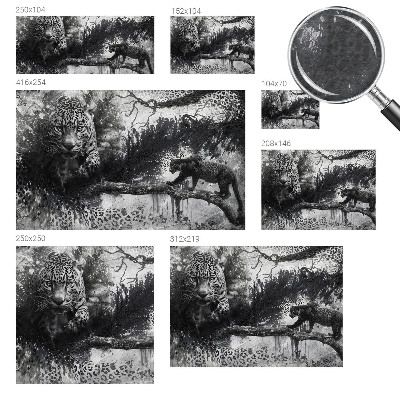 Large wall mural Abstract leopards