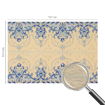 Large wall mural wallpaper Blue ornaments