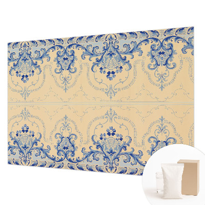 Large wall mural wallpaper Blue ornaments
