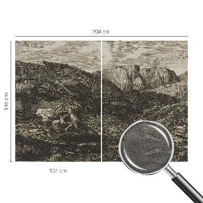 Custom size wall mural Mountain journey