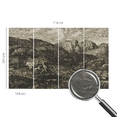 Custom size wall mural Mountain journey