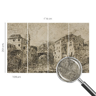 Modern wall mural City panorama