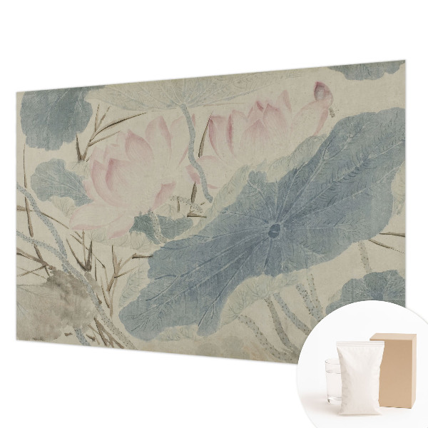 Modern wall mural for bedroom Lotus leaves
