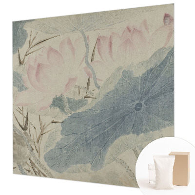 Modern wall mural for bedroom Lotus leaves