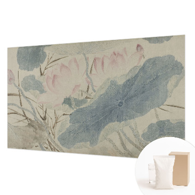 Modern wall mural for bedroom Lotus leaves