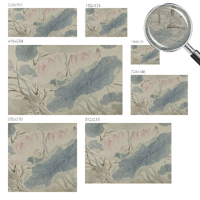 Modern wall mural for bedroom Lotus leaves