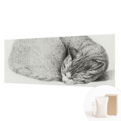 Non-woven photo wallpaper Curled up cat