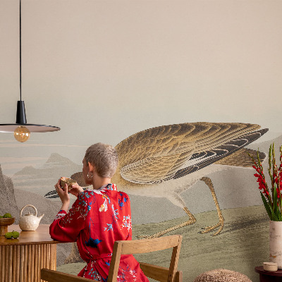 Wallpaper mural for living room Mountain bird
