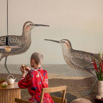 Modern wall mural for living room Bird silhouettes