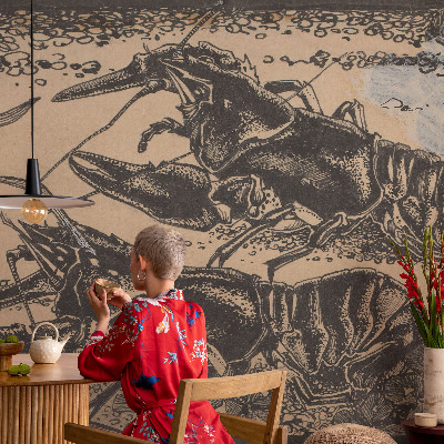 Large wallpaper mural Water crayfish