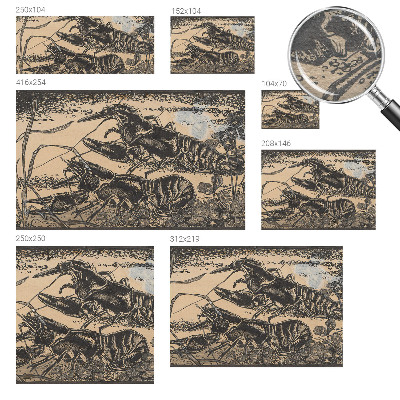 Large wallpaper mural Water crayfish