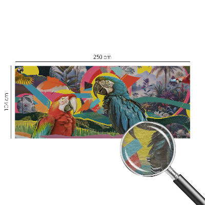 Custom size wall mural Exotic birds